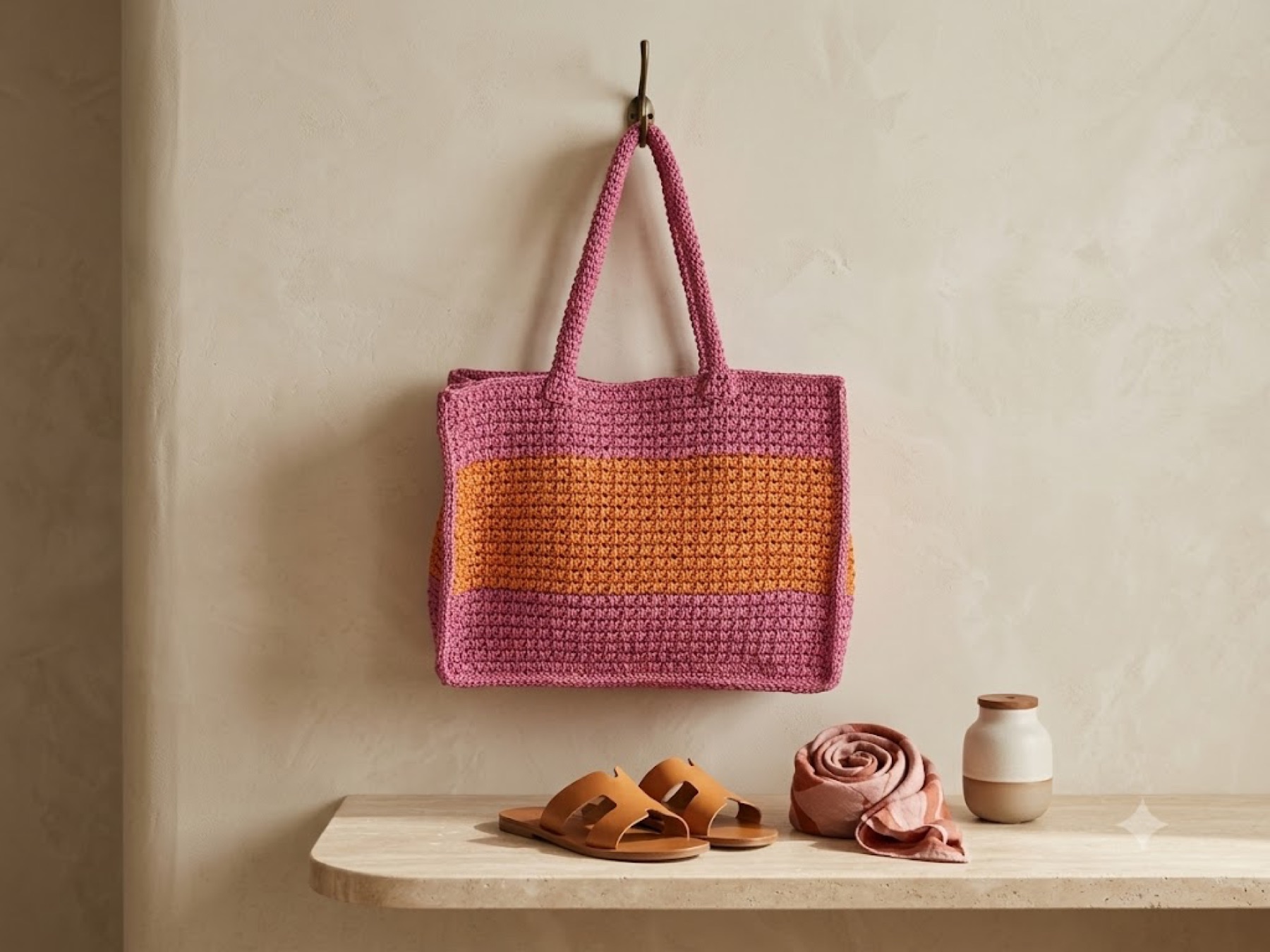 Pembe Turuncu Tote 4